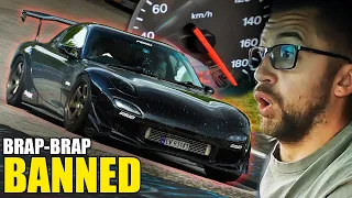 BANNED! Mazda RX-7 Goes BRAAAAAAAAP on the Nürburgring!