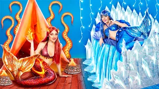 Sirène de Feu vs Sirène D'Eau! Transformation Extrême D'Une Chambre