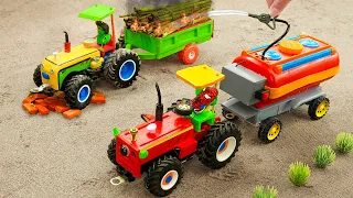 Top diy tractor making mini train transporting gasoline for petrol pump | diy gas station 2| DA Mini