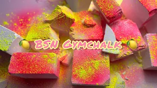 Pink & Yellow Splashed Gymchalk | BSN | Asmr
