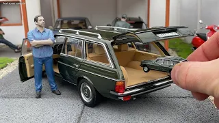 1:18 Mercedes-Benz S123 200 T-Model, Cypress green - Norev [Unboxing]