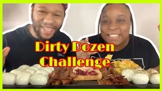 Dirty Dozen Breakfast Challenge By PR GANG and BLOVESLIFE  12 Eggs, 12 Bacon, 12 minutes MUKBANG