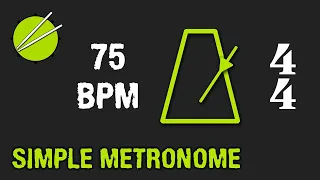 75BPM (4/4) Visual Metronome / Click Track - Beginner Drums