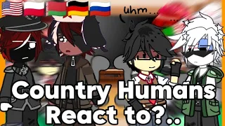 Country Humans (+USSR & T.R) React to Funny Videos!! //My AU