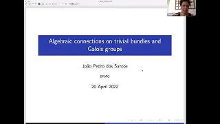 "Algebraic connections on trivial vector bundles and Galois groups" by J. P. dos Santos (IMJ, Paris)