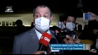 CPI da Pandemia - Omar Aziz comenta relatório realizado por juristas – 15/9/2021