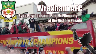 Wrexham AFC | Ryan Reynolds and Rob McElhenney at the Victory Parade 【4K HDR】 🚶 🇬🇧