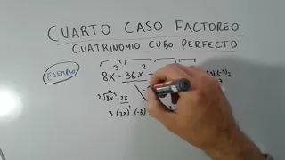 CUATRINOMIO CUBO PERFECTO. CUARTO CASO FACTOREO