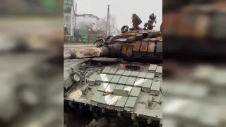 War in Ukraine Destroyed Russian tanks