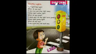 Traffic Lights 🚦 | Red Light Red Light What Do You Say English Poem with Lyrics | Nursery Rhymes 👍