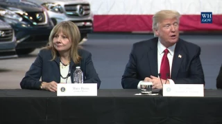 President Trump Leads a Roundtable with CEOs and Union Workers