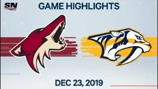 NHL Highlights | Coyotes at Predators, Dec 23, 2019