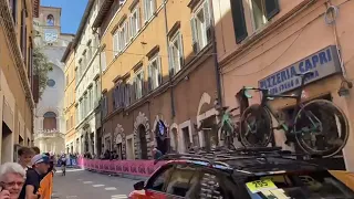 Momenti dell'arrivo del Giro d'Italia 2024 a Perugia