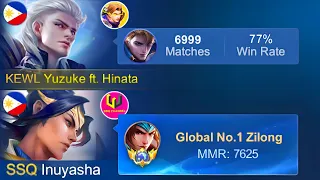 I FINALLY MET BEST ZILONG IN THE WORLD!! 😱 (TOP 1 GLOBAL ZILONG! 👑) - INUYASHA x YUZUKE! 🔥