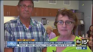 Wounded Maricopa County Sheriff's posse member graduates from Citizen's Academy