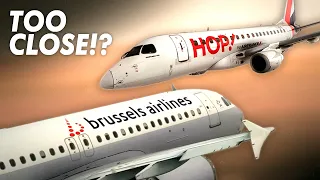 Meters from COLLISION in Paris! Brussels and HOP Airlines