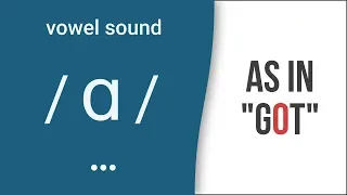 Vowel Sound / ɑ / as in "got"- American English Pronunciation