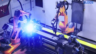 CLOOS - Flexible robot welding system with offline programming at Linde Material Handling