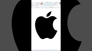 #apple logo🍏🍎in ms paint|#draw with ms paint |#very trending drawing| #shorts