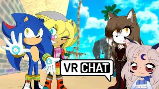 MEETING THE MUSION COUPLE...Yina Meets Alex, A.G., and Zoey at the Beach - VRChat