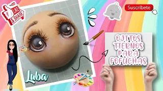 OJITOS TIERNOS PARA FOFUCHA PASO A PASO - GOMA EVA - FOAMY -FOFUCHAS | LUBA DECORARTE FOAMY 👩🏽‍🎨