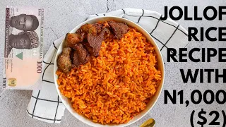 HOW TO MAKE JOLLOF RICE RECIPE WITH N,1000 | BUDGET JOLLOF RICE RECIPE