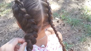 Голландская коса (Французская обратная) + Объемная // Dutch braid + voluminous