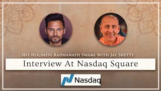 Jay Shetty Interview with Radhanath Swami At Nasdaq Square
