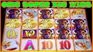 😲 OMG 4 COINS TRIGGER PAID OFF❗️ 😲 SUPER BIG WINS ON BUFFALO GOLD INSANE SPINS POKIES
