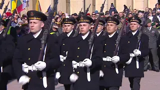 2022-03-11 Trijų Baltijos valstybių vėliavų pakėlimo ceremonija