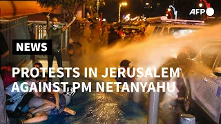 Protesters gather outside Israeli PM official residence in Jerusalem | AFP