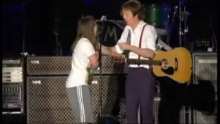 Paul McCartney and lucky fan at Halifax 2009