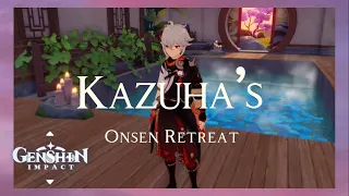 🌱Kazuha’s Onsen Retreat 🌱|| Silken Court:Nodoka Terrace Serenitea pot || Genshin Impact