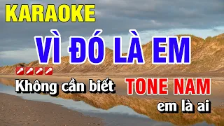 Karaoke Vì Đó Là Em Tone Nam Nhạc Sống Beat Hay | Nguyễn Linh