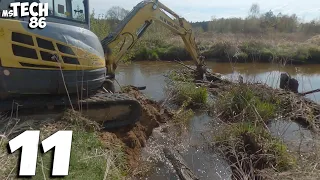 Beaver Dam Removal With Excavator No.11 - Beaver Dam Vs Excavator