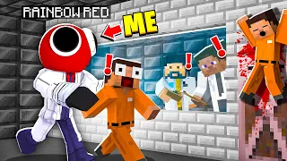 I Became RED RAINBOW FRIENDS in MINECRAFT! - Minecraft Trolling Video