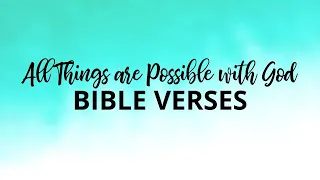 With God All Things Are Possible Bible Verses