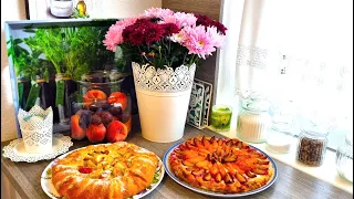 Галета с яблоками и пирог со сливами!Быстро!Дешево!Вкусно !