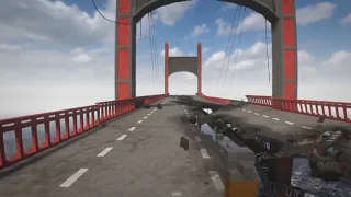 Destroying a bridge in Teardown