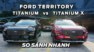 So Sánh Ford Territory 2023 Titanium và Titanium X