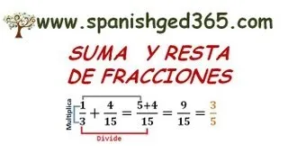 Suma y resta de Fracciones