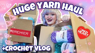 HUGE YARN HAUL + crochet vlog 🧶💕