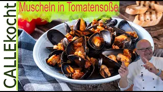 Muscheln in Tomatensoße. Wie im Urlaub! Mein bestes Rezept