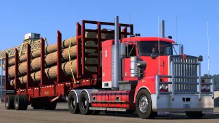 Super Heavy Duty Kenworth T908 Logging Truck - Scenic Road from Montana to Idaho