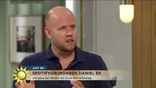 Spotifygrundaren: "Man tror det handlar om att tjäna pengar" - Nyhetsmorgon (TV4)