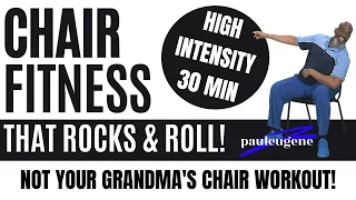 Chair Fitness That Rocks! High Intensity | Seated Cardio | 30 Min | Not Your Grandma Chair Workout!