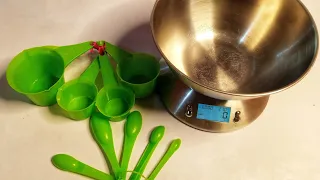 How to measure flour and sugar without scale.