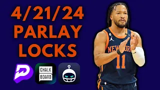 NBA PLAYER PROP PRIZEPICKS/SLEEPER LOCKS - 4/21/24 - FREE PICKS - BEST NBA PLAYOFF PLAYER PROP BETS