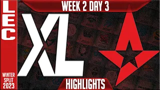 XL vs AST Highlights | LEC Winter 2023 W2D3 | Excel vs Astralis
