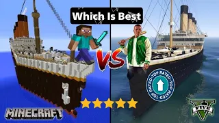 Minecraft titanic vs Gta 5 titanic which is the best titanic #minecraft #gta #gta5 #minecraftvsgta5